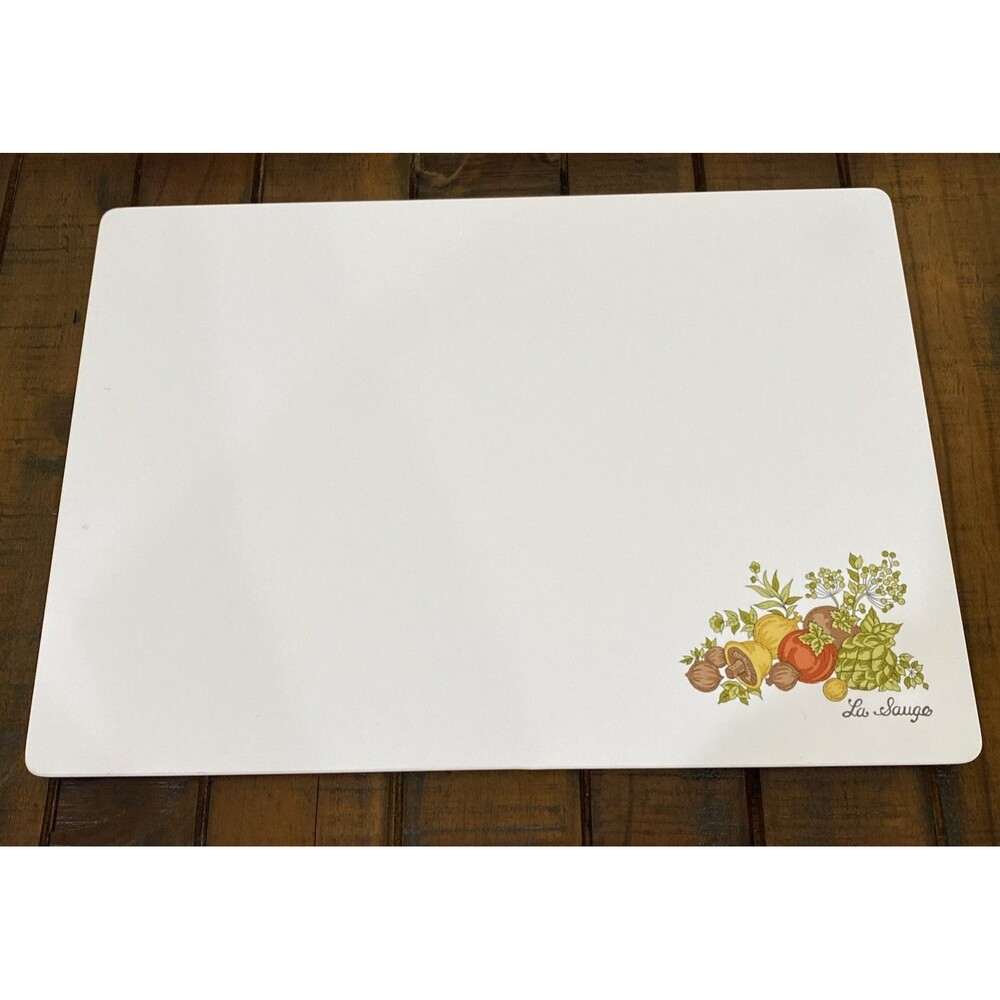 Vintage Corning Ware Spice of Life La Sauge Counter Saver Cutting Board 14”x10”